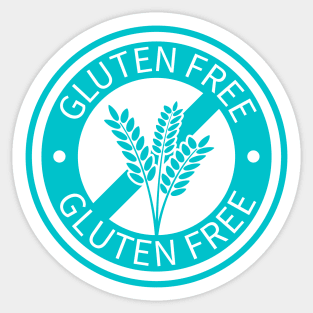 Light blue gluten free logo Sticker